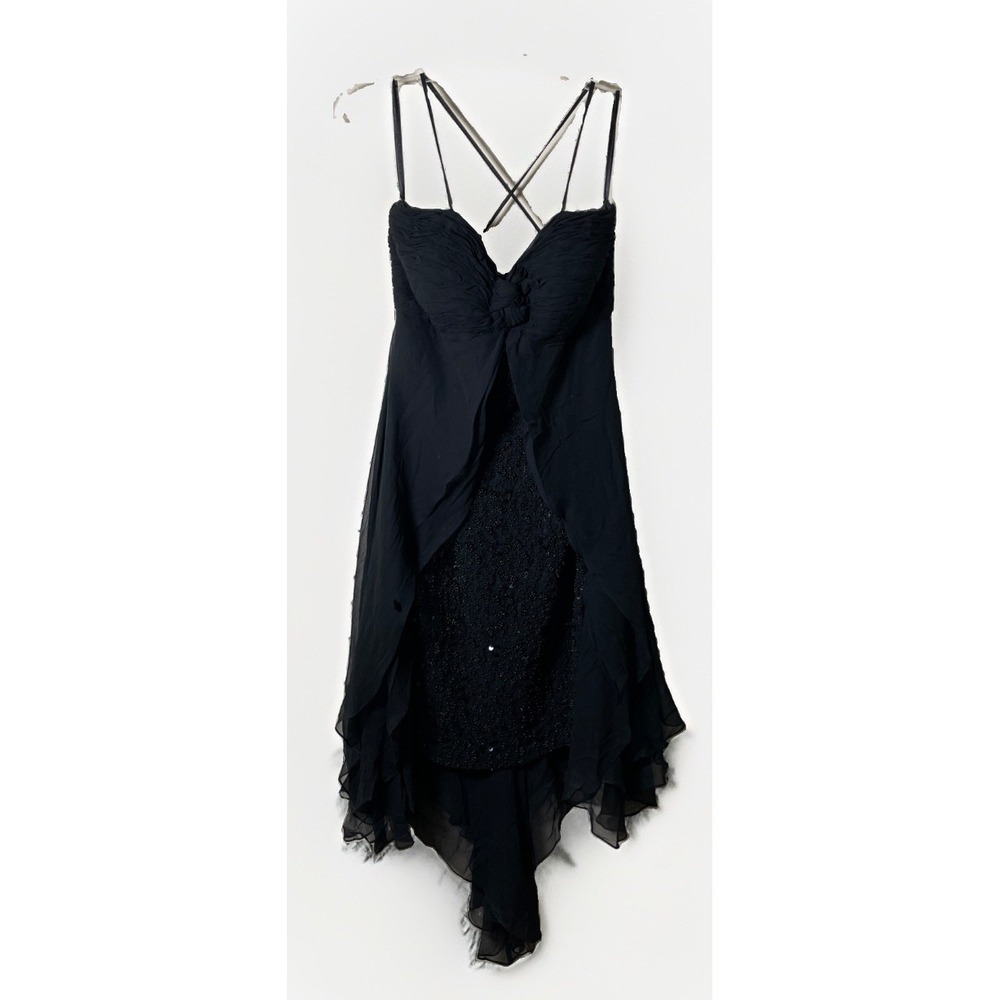 Jovani 100% Silk Beaded Sweetheart Neck Fairy Witchy Whimsigoth Women Small